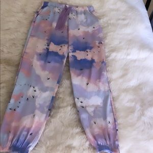 Victoria’s Secret Satin Cloud Print Joggers